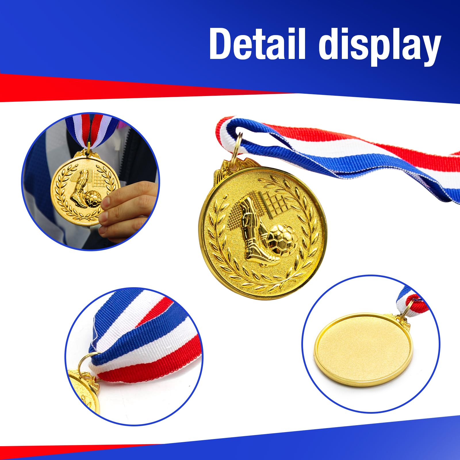 Lot De 24 Médailles De Football Pour Enfants, Médailles De Récompense