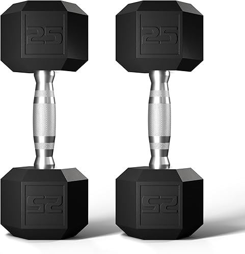 Juego de mancuernas hexagonales con revestimiento de goma, pesas de mano para ejercicio y acondicionamiento físico para gimnasio en casa,