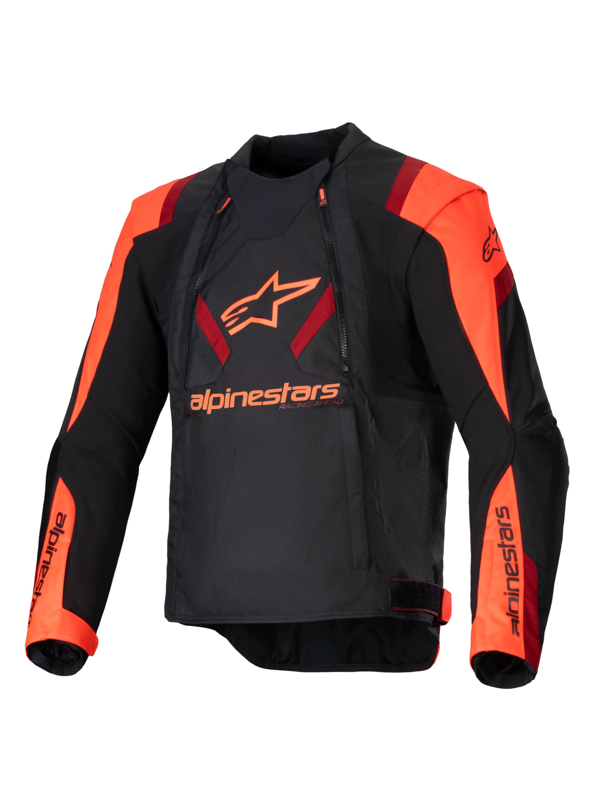 Alpinestars Men's Black/Neon Red T-Stunt Air Motorcycle Textile Jacket