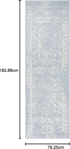 Miniatura 588 de Safavieh colección Adirondack - Alfombra de área, 6 x 9 pies, gris y azul, diseño oriental desgastado, no desprende pelusa, fácil cuidado, ideal