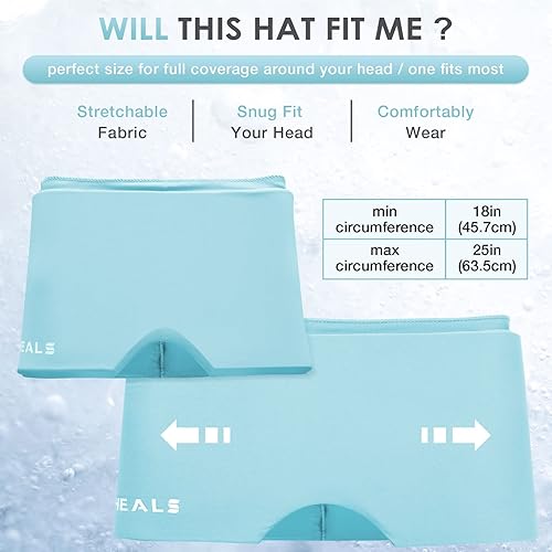 Miniatura 5 de Sombrero de cabeza fría, envoltura de cabeza de hielo, tapa de bolsa de hielo - Verde claro