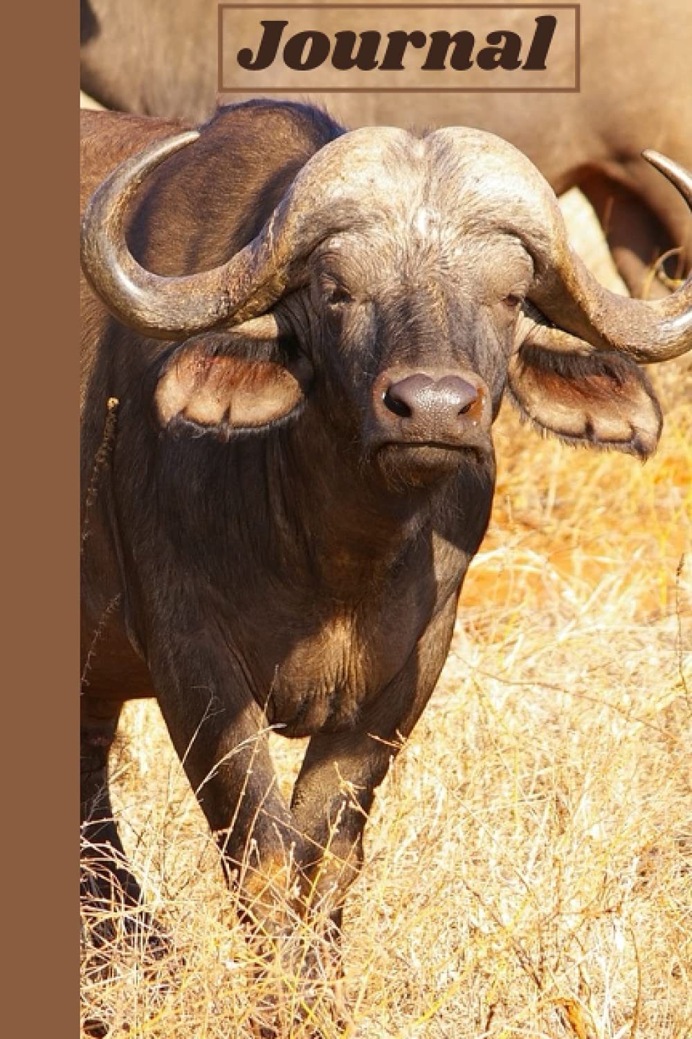 African Cape Buffalo Journal: Wildlife African Cape Buffalo Notebook White Blank Lined Journal