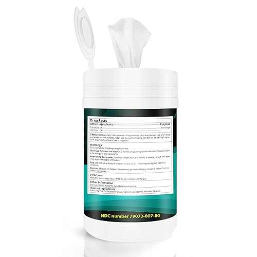 Miniatura 6 de Toallitas corporales, no tóxicas, toallitas naturales sin alcohol, toallitas acondicionadoras para el campamento de la piel ayudan a los atletas a