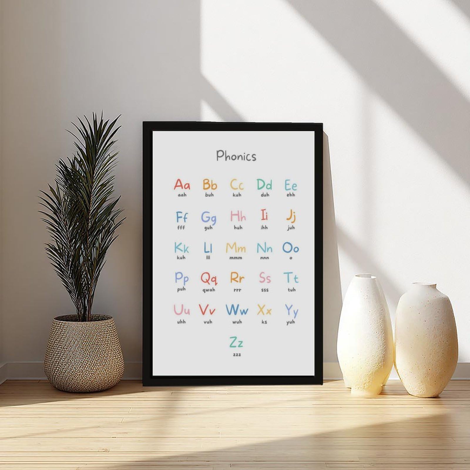Tableau orthographique ABC - Décoration éducative et éducative pour chambre d'enfant - Décoration murale pour salon, chambre à coucher - 61 x 91,4 cm (L x l)