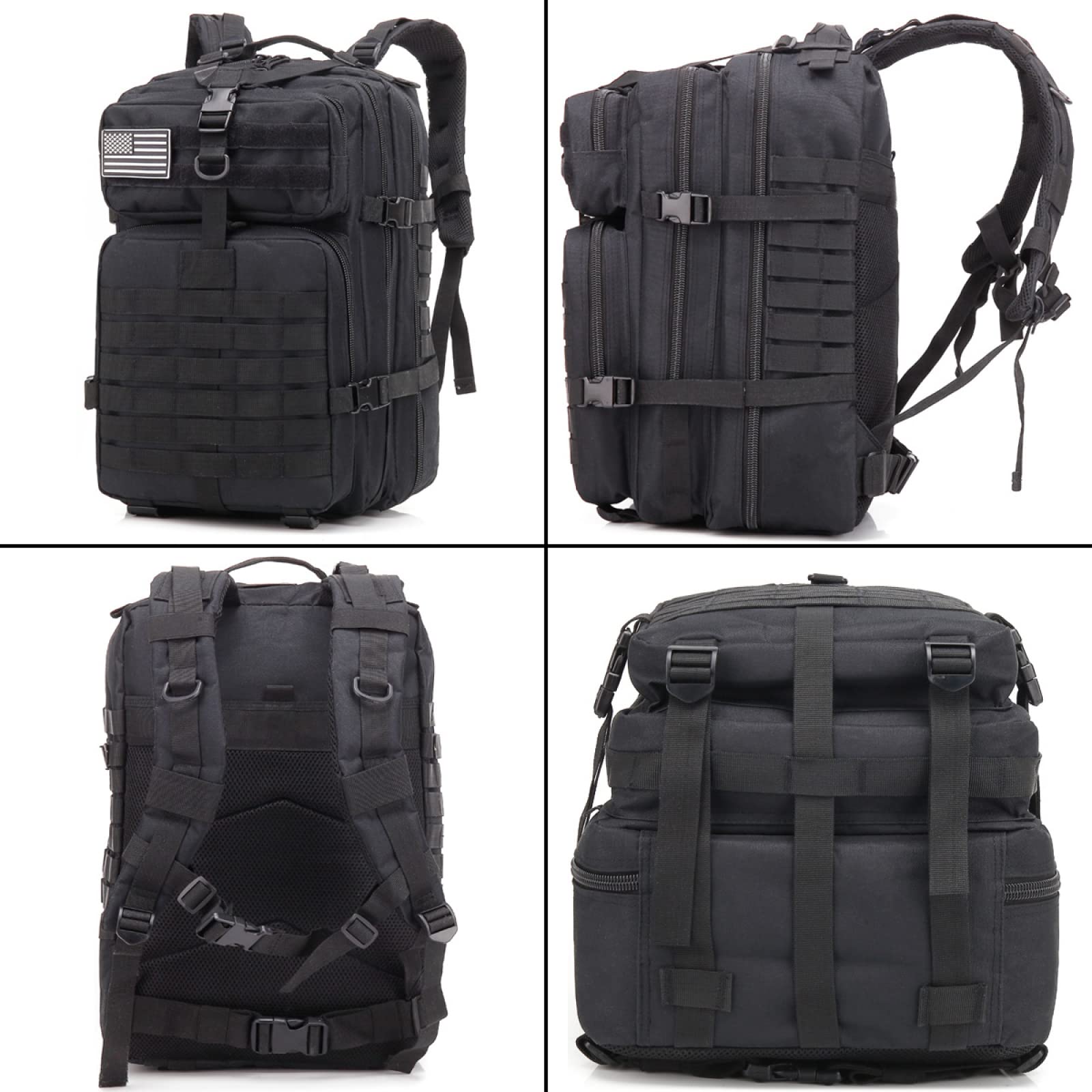 REEBOW GEAR Zaino tattico da 45 Litri Zaino d'assalto Militare Zaino Molle Zaini Grandi per Escursionismo Campeggio Viaggiare,ACU