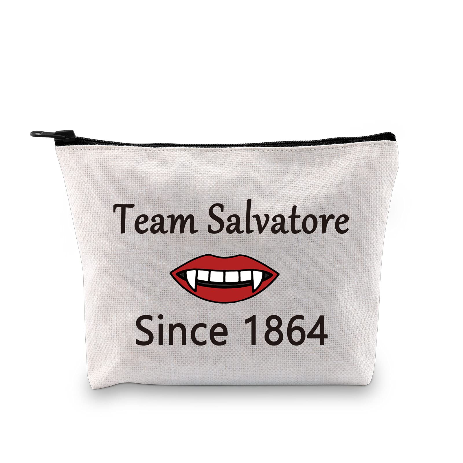 BLUPARK Vampire Inspired Gift Team Salvatore/Stefan/Damon Since 1864 Makeup Bag Gift for Women Fans, Team Salvatore