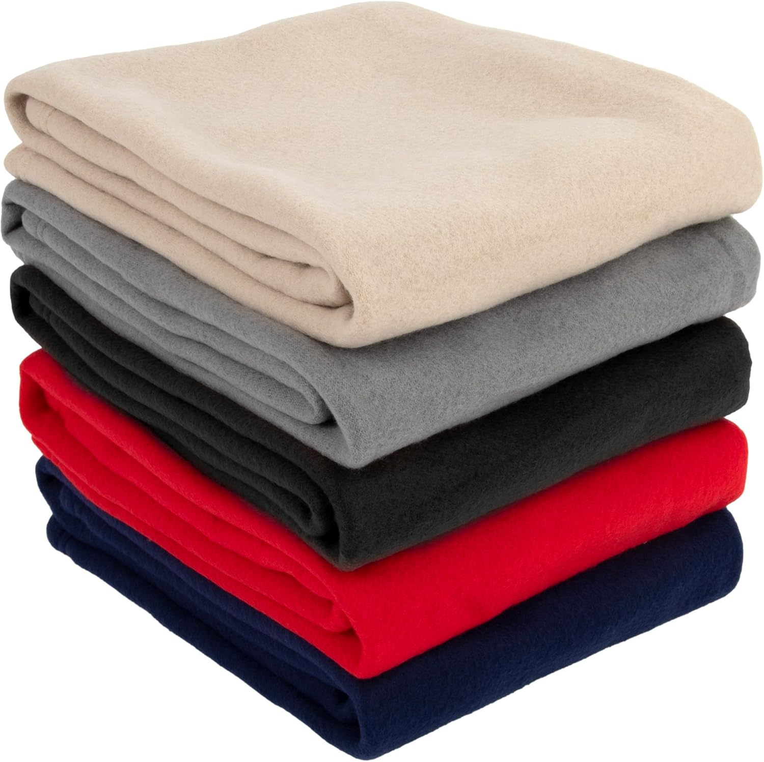 Trail maker 24 Pack Bulk Hypoallergenic Microfiber Fleece Blankets - 30x40 Fleece Throw Blankets in Bulk, 160 GSM Wholesale Throw Blankets for Fall Weddings, Homeless Donation for Warmth