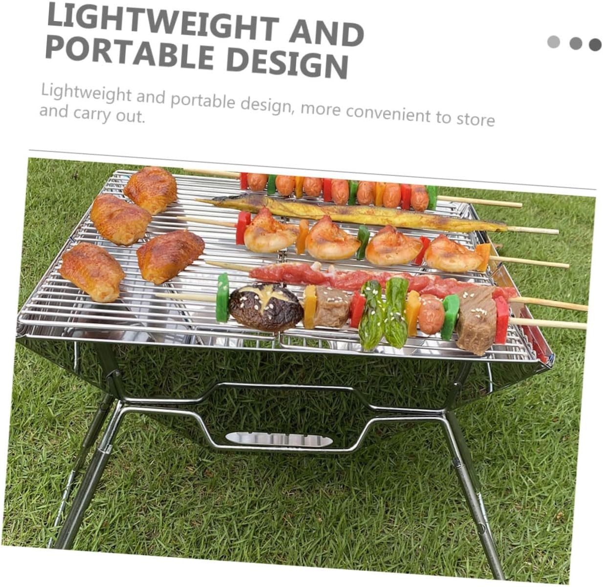 Ciieeo Portable Barbecue Grill Camping Accessory Wear-resistant Folding Barbecue Rack Professional Outdoor Cooking for Camping and Hiking