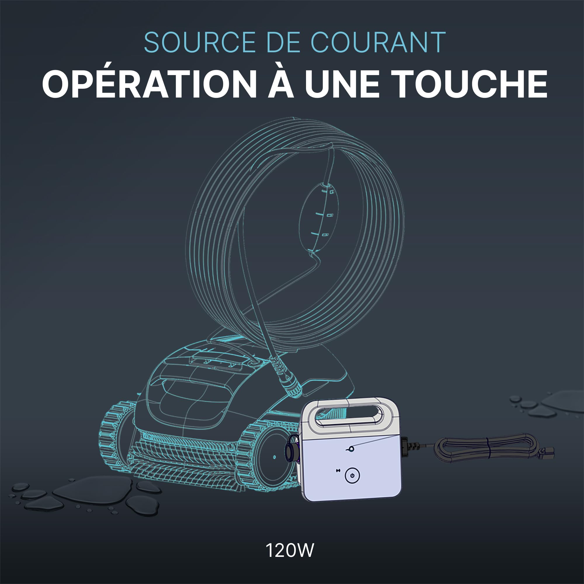 Dolphin Pièce détachée d'origine Alimentation Robot Basique - Référence Produit 99956032-ASSY