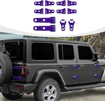 RAZPOY JL 12PCS Exterior Trim Kit & Accessories Compatible with 2018-2023 Jeep Wrangler JL 4-Door, Purple
