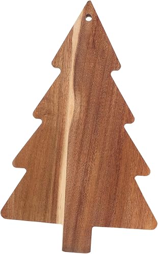 Tablero único de madera de la charcutería de la forma del árbol de Navidad que sirve el tablero del almacenamiento de la