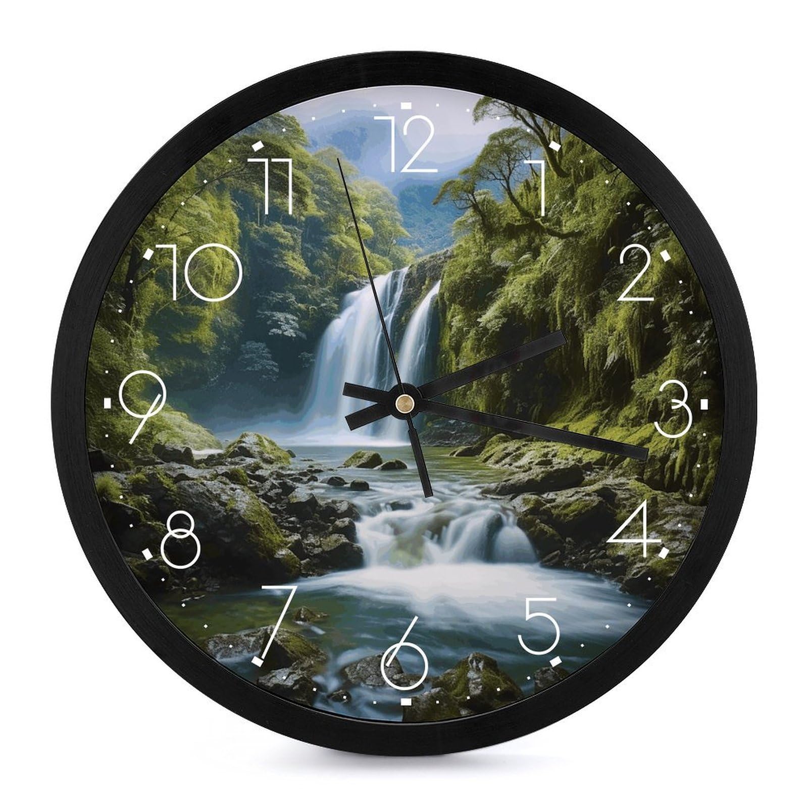 Horloge ronde silencieuse et élégante aux finitions soignées