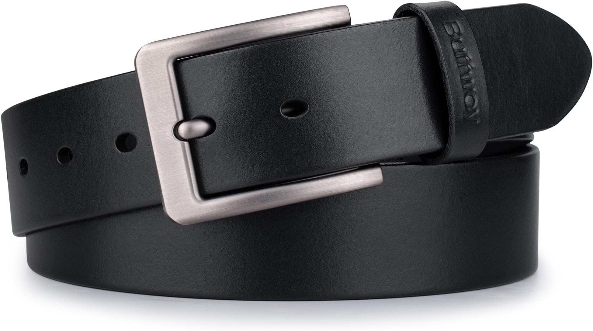 Menโs Full Grain Leather Belt โ Solid One-Piece Leather, 1.5โ Wide for Jeans & Business Casual, Gift Box Included