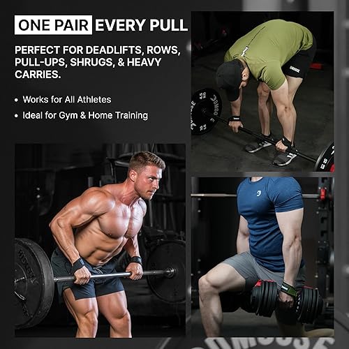 Miniatura 7 de DMoose Fitness - Correas de levantamiento de 24" (par) - Correas de muñeca acolchadas de 5 mm duraderas para levantamiento de pesas y powerlifting -