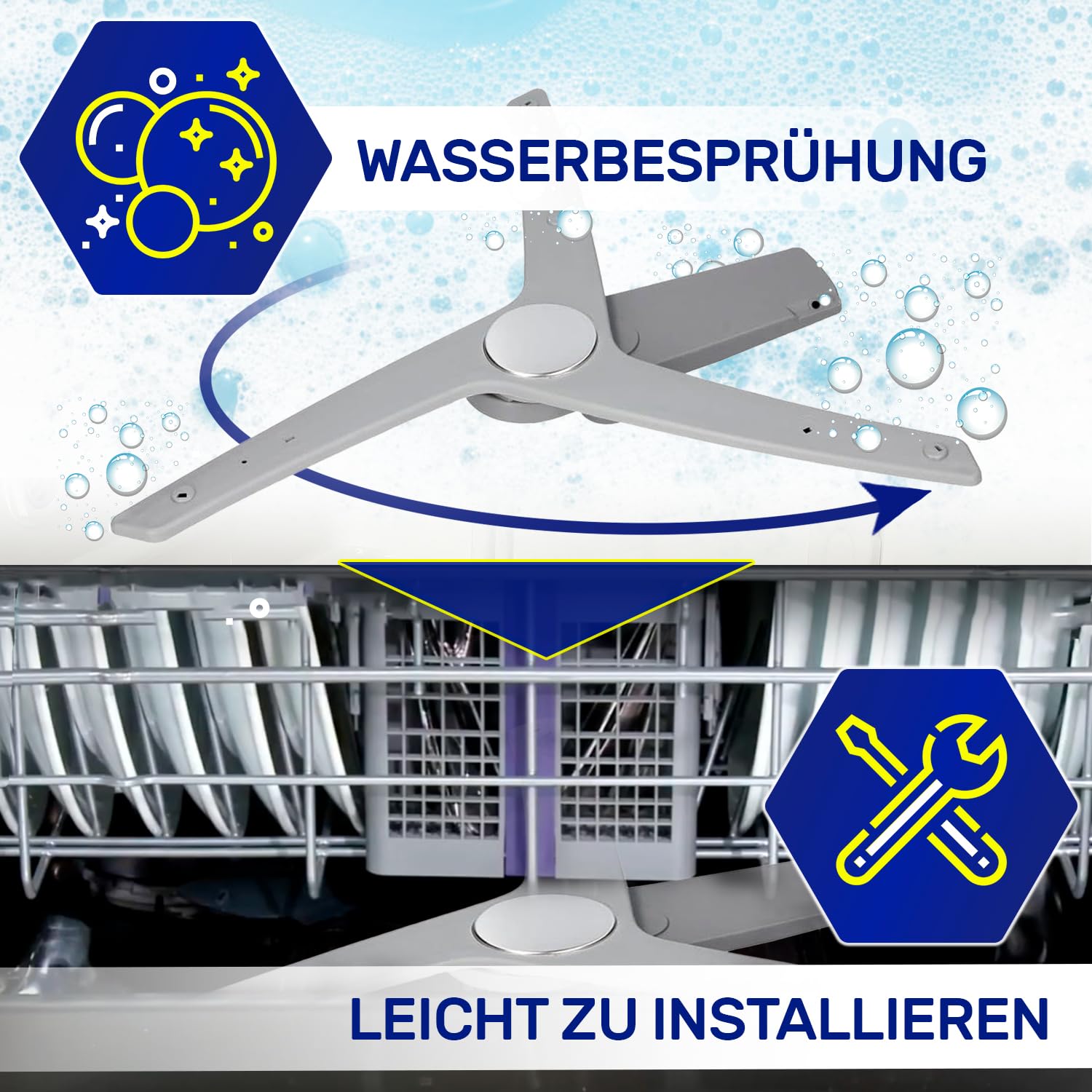 Unterer Sprüharm für Geschirrspüler 1517350100 1517350200 für Beko