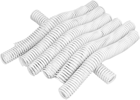 Plastic Spiral Coil, 35pcs 215pcs Capacity Binding Wire Comb High Efficiency 1 Diameter White