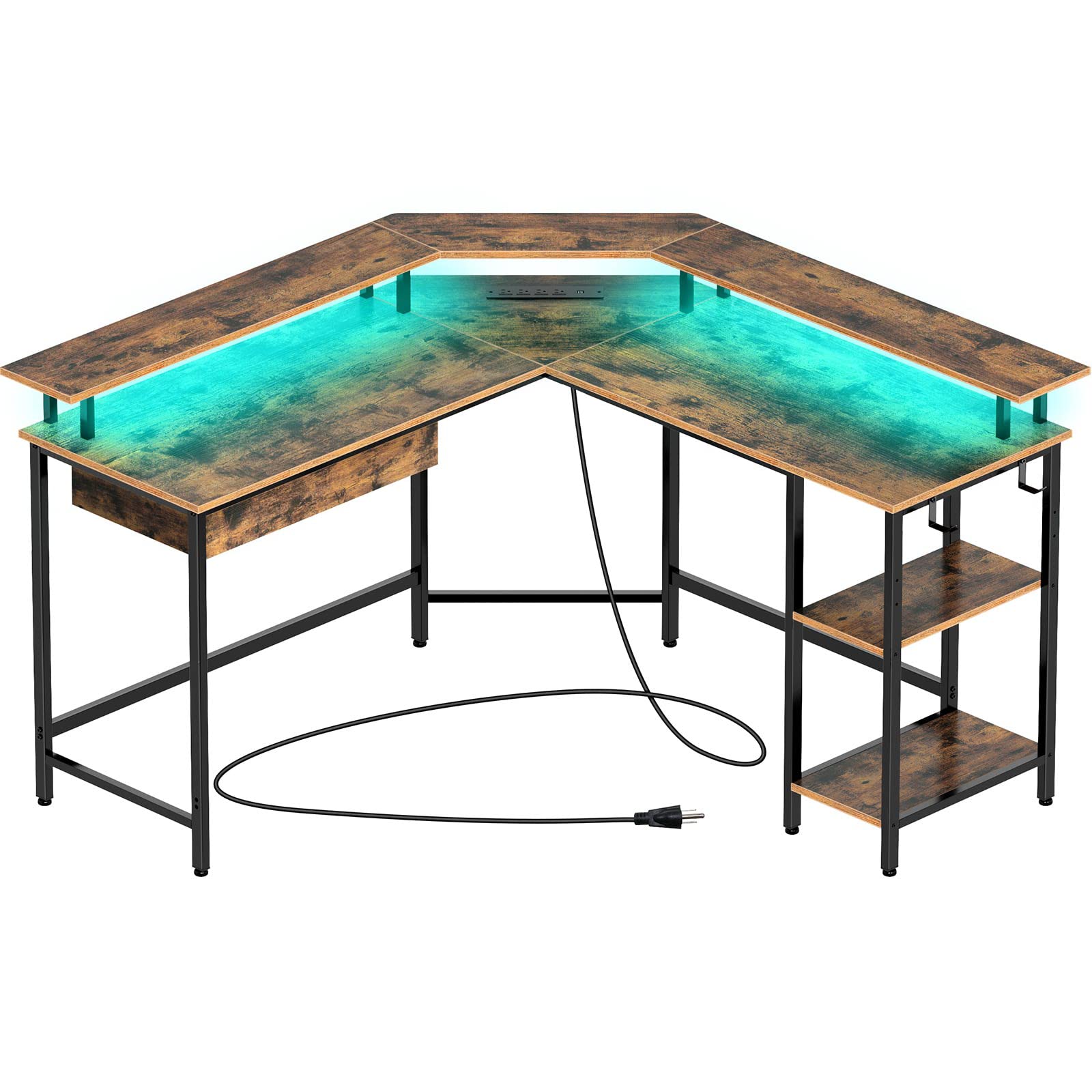 Buy Rolanstar Computer Desk with Drawer,55" Reversible L Shaped