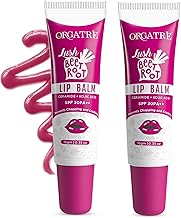 Orgatre Beetroot Lip Balm Tube with Ceramide, Kojic Acid & SPF 30 PA++ | Deep Moisturization & Pigmentation Care | Natural Beetroot Tint | Nourishes, Repairs & Protects Lips | 10ml - Pack of 2