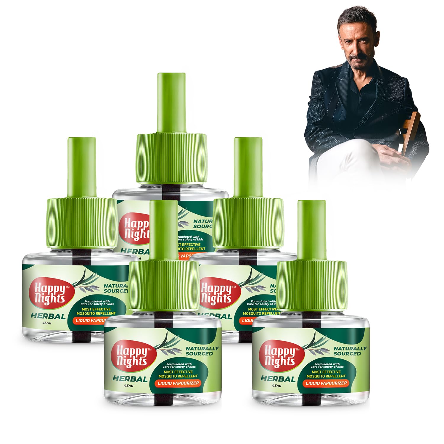Happy Nights Mama's Choice - Herbal & Chemical Free Mosquito Repellent Vaporizer - 100% Protection from Dengue & Malaria Mosquitos - Deet Free Refill - Mosquito Refill - Safe for Kids & Adult - Lemon Mosque Refill - 1 Mosquito Machine + 5 Mosquito Repellent (45ml each)-image-26