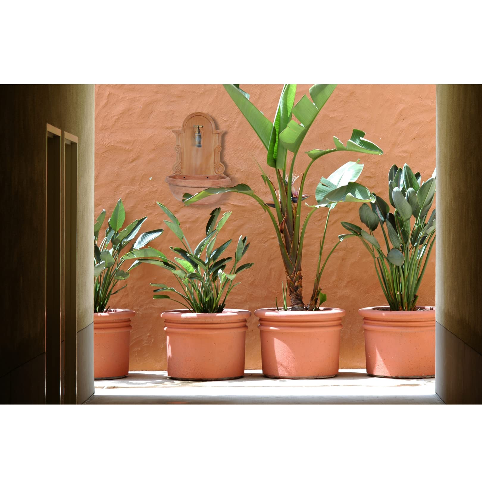 Fontana giardino esterno terracotta L43xPR37xH65 Fontana d'acqua fredda