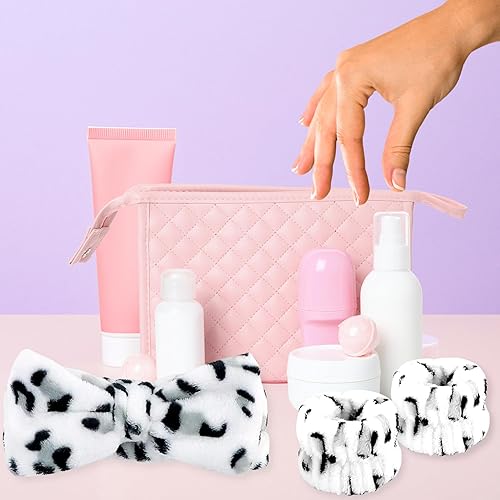 Miniatura 8 de Toallas de muñeca para lavar la cara, pulseras para lavar la cara, juego de 5 piezas, diadema de spa y muñequera