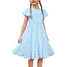 Flypigs Girls Dresses Long Sleeves Princess Dress A-line Long Sleeve Cute Elegant Party School Outfits Clothes for Kids Girls 3-12 Years