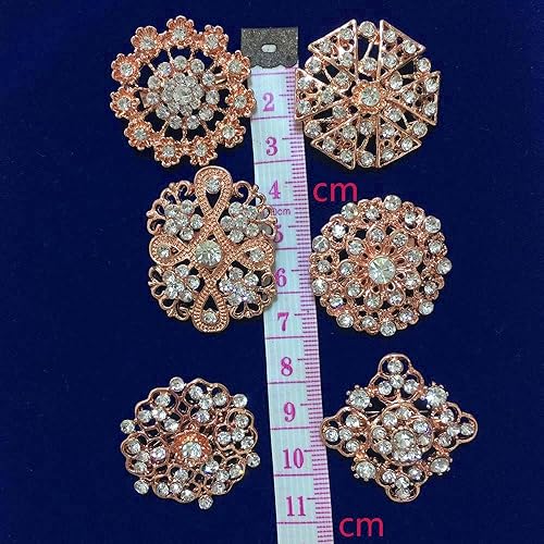 Miniatura 9 de Broche de cristal de 12 piezas para ramo de boda, Cristal