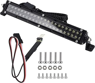 Dilwe RC Car LED Light Bar,Durable RC Roof Light Bar with Control Switch Line for 1/10 RC Crawler Truck
