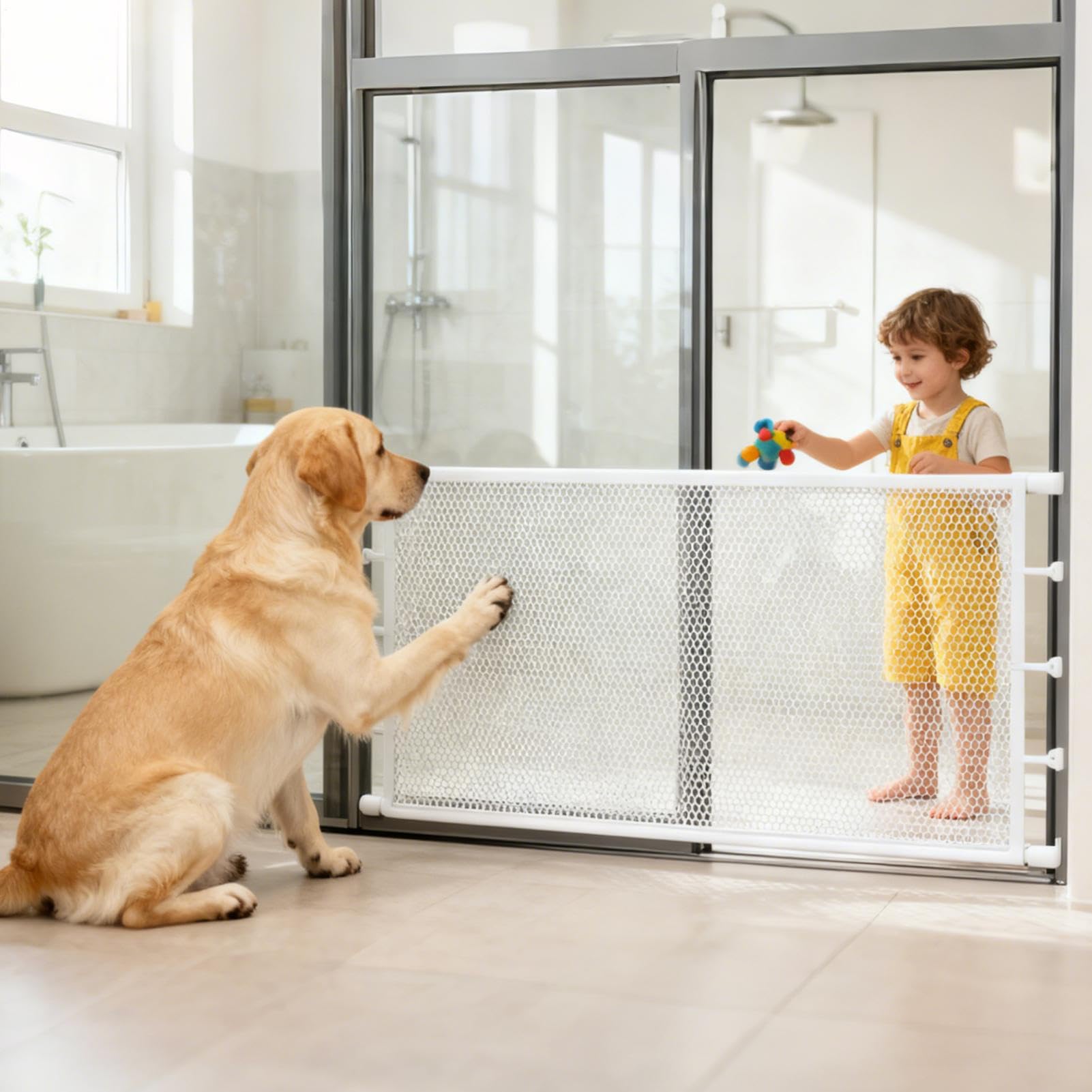 Cancello Retrattile Per Interni Barriera Regolabile Con Rete Per Bambini E | Cancello Retrattile Per Porte E Scale Per Scale Porte Corridoi Camera Da Soggiorno