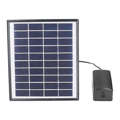 Miniatura 4 de Bomba de estanque micro solar de 10 V 6 W CC, kit de bomba de aire de fuente de panel solar ajustable con piedra de burbujas para estanque de peces,