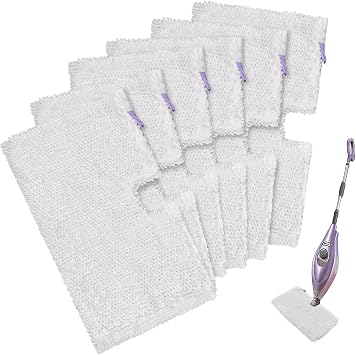 6 Pack Microfiber Steam Mop Replacement Pads for Shark Steam Mops S3500 Series S3501 S3601 S3550 S3901 SE450 S3801CO S3601D S2901 S2902 Steam Pocket Mop Pads Floor Cleaning Reusable for Shark Mop Pads