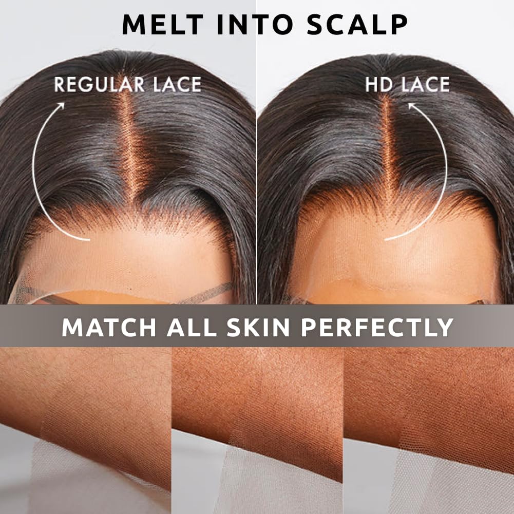 IUPin 250 Density Body Wave Lace Front Wigs Human Hair 20 Inch Pre Plucked Glueless Real Human Hair Wigs for Black Women 13x4 HD Lace Front Wigs Natural Hairline