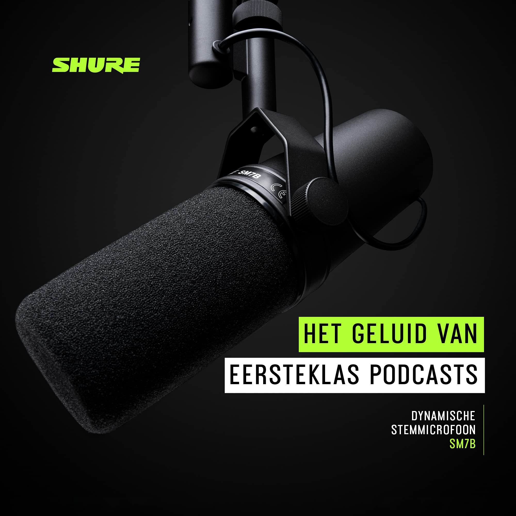 PGmoon Microfoon-draagtas compatibel met Shure SM7B/MV7/MV7X Vocale Dynamische Microfoon Opbergtas met Bevestigingsband & Verwijderbare verdelers om de microfoon te beschermen
