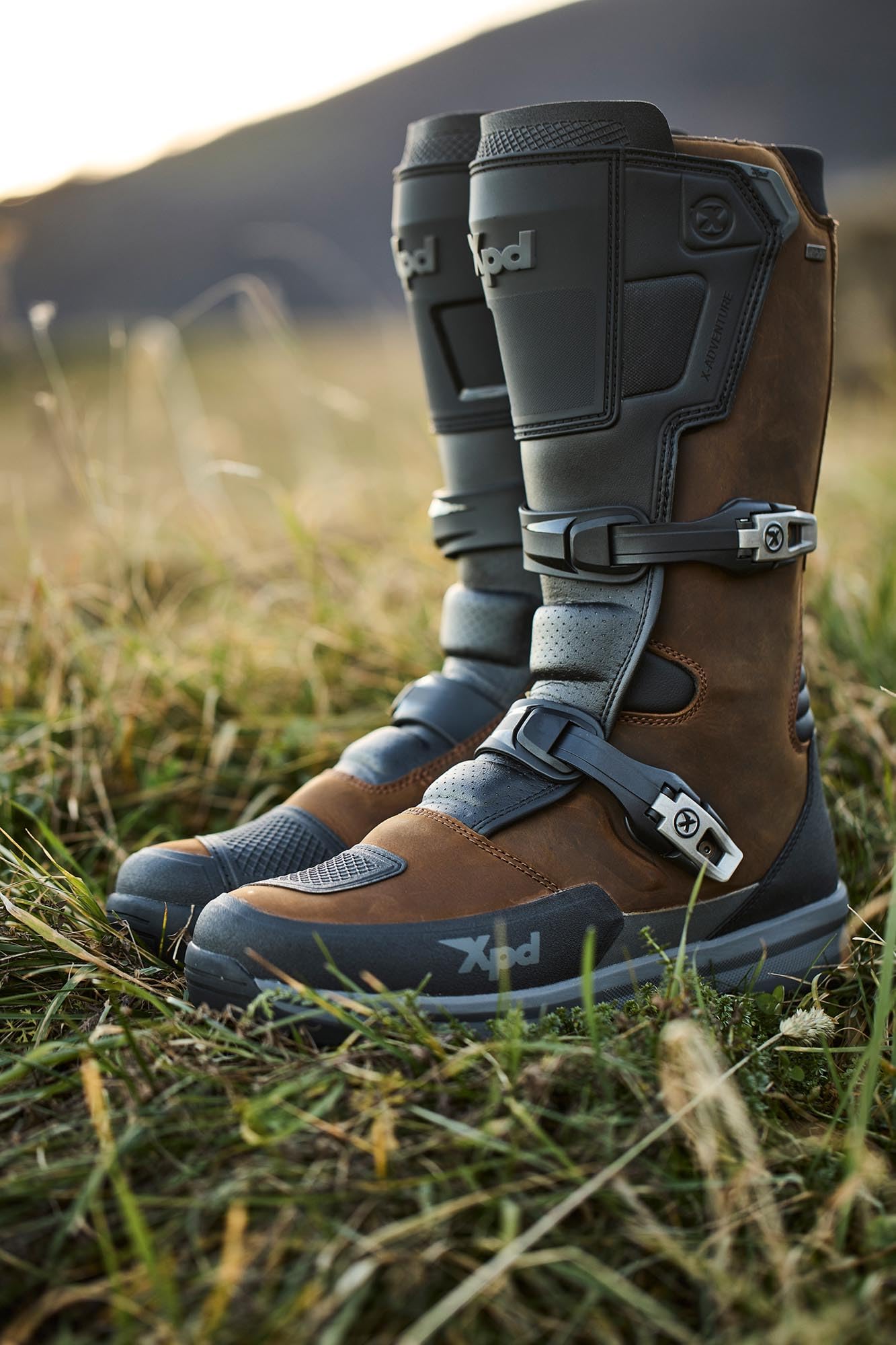XPD X-Adventure H2Out Motorrad Stiefel, braun, 43