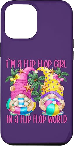 Funda divertida para iPhone 12 Pro Max para mujer y chanclas de verano