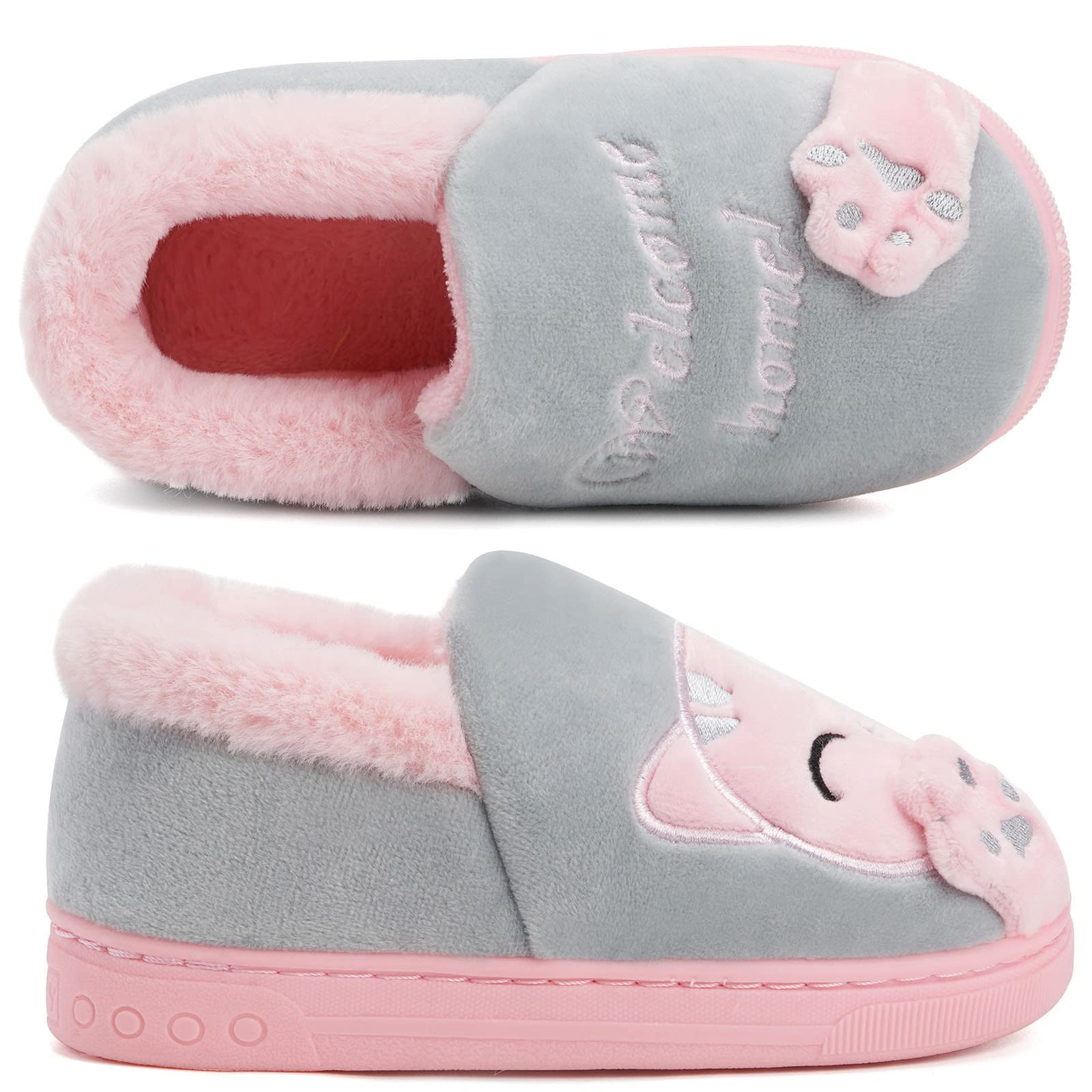 Zapatillas Casa Niños Niñas para Invierno Estar Slippers Casa Interior Caliente Pantuflas Suave Algodón Zapatos Mujer Hombres