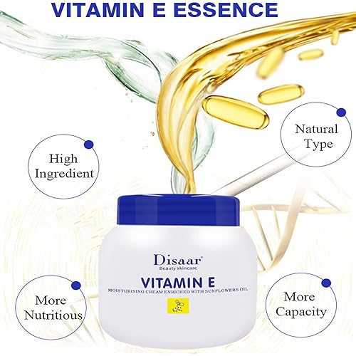 Miniatura 5 de DISAAR Beauty Vitamina E Crema Reparadora Hidratante Aceite de Girasoles Suave Suavizar Hidrata 8.5 fl oz8.45fl.oz