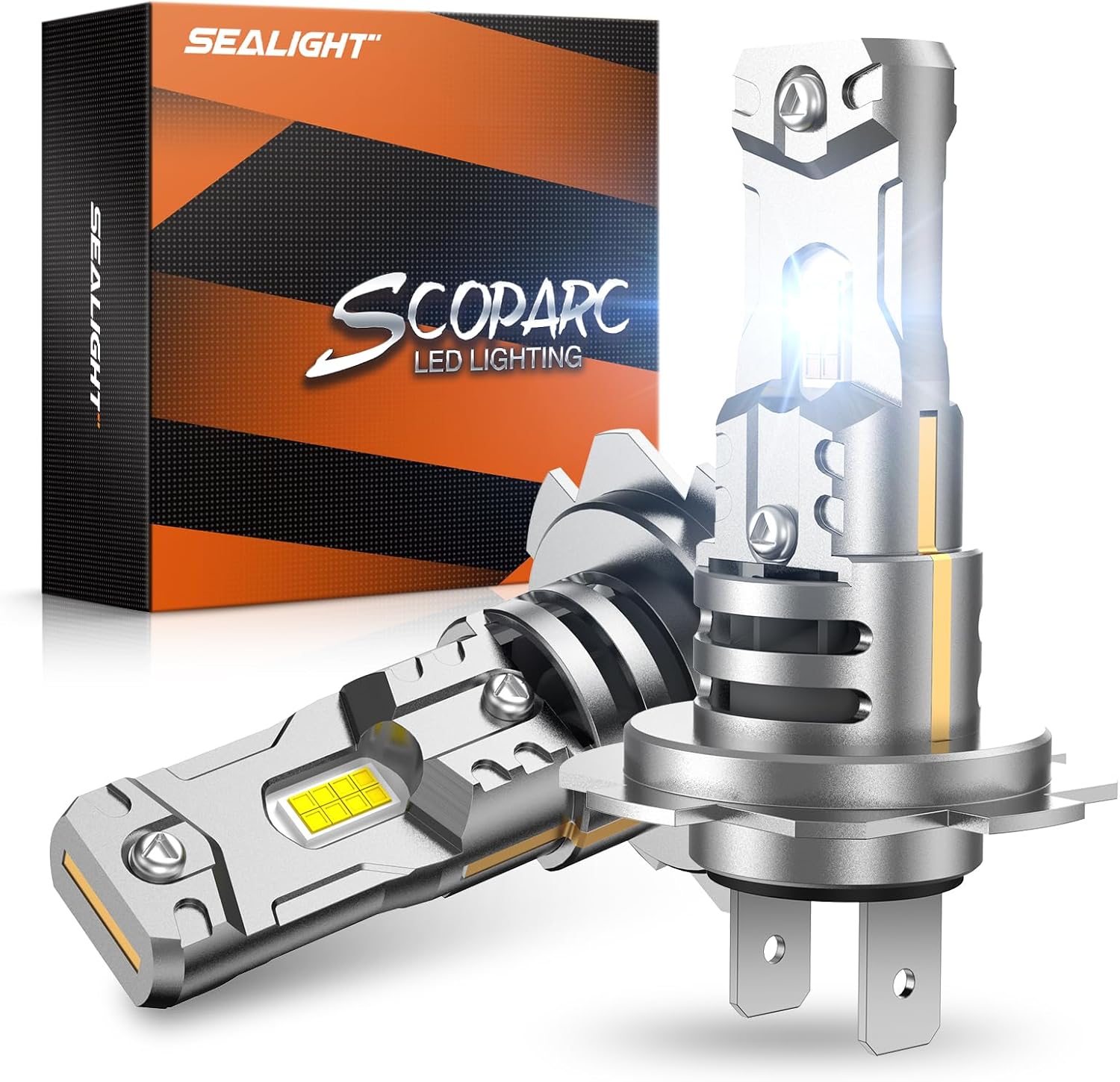 SEALIGHT H7 Fog Light Bulbs 1:1 Size, 36,000LM, Pack of 2