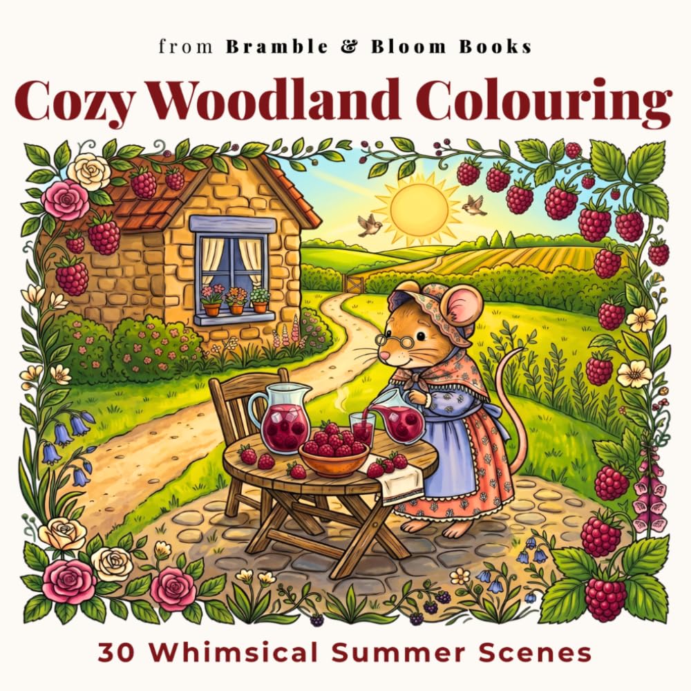 Cozy Woodland Colouring: 30 Whimsical Summer Scenes (Bramble & Bloom Books)