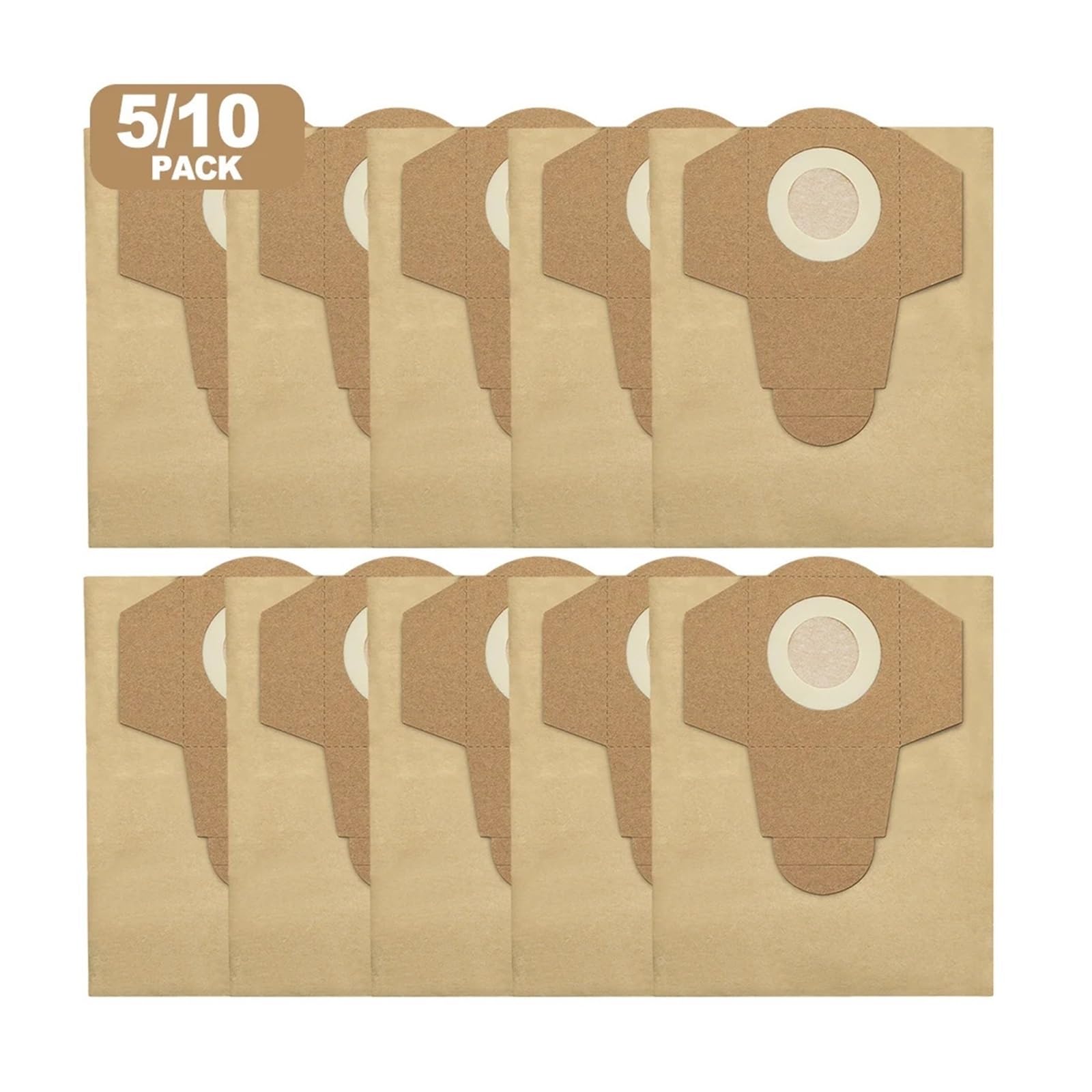 Staubsammelbeutel for Nass- Und Trocken-Akku-Staubsauger, Kompatibel Mit Einhell, TC-VC 1825, Power X-Change 25L Ersatzteilen(10 PACK)