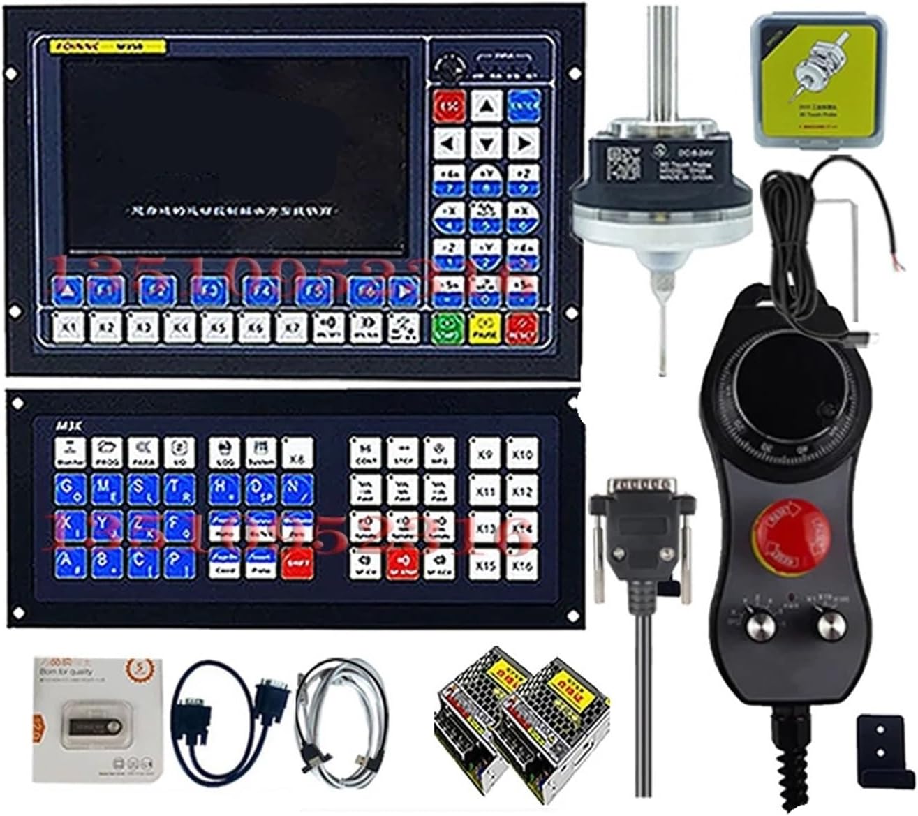 AIRUIXI Standalone Motion Controller Ddcs expert /M350 CNC 3/4/5 axis off-line controller supports tool magazine/atc stepping drive +3D probe instead of DDCSV3.1(3axis-kit)