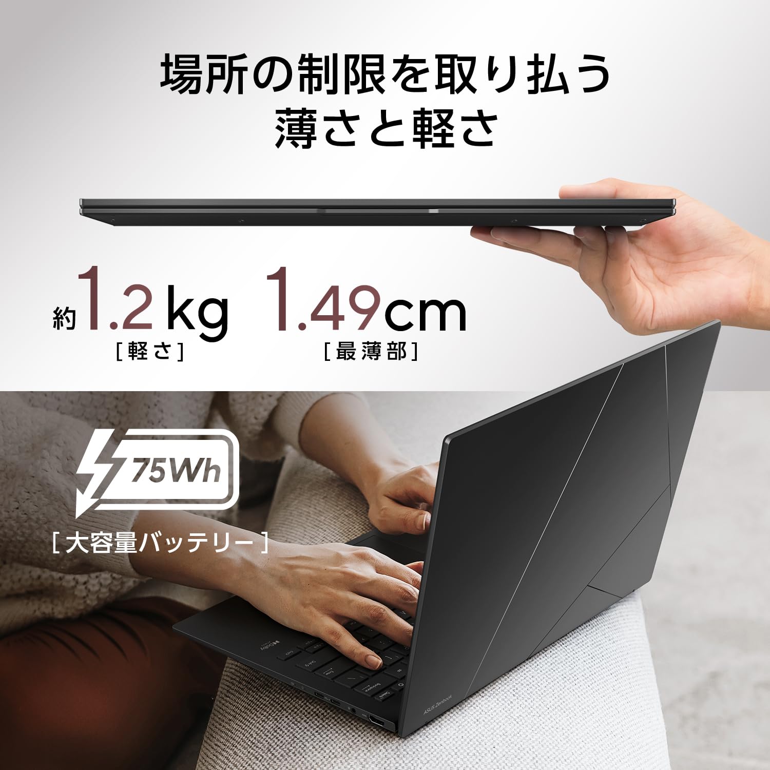 ASUS Zenbook 14 OLED UM3406KA ノートパソコン 14インチ AMD Ryzen AI