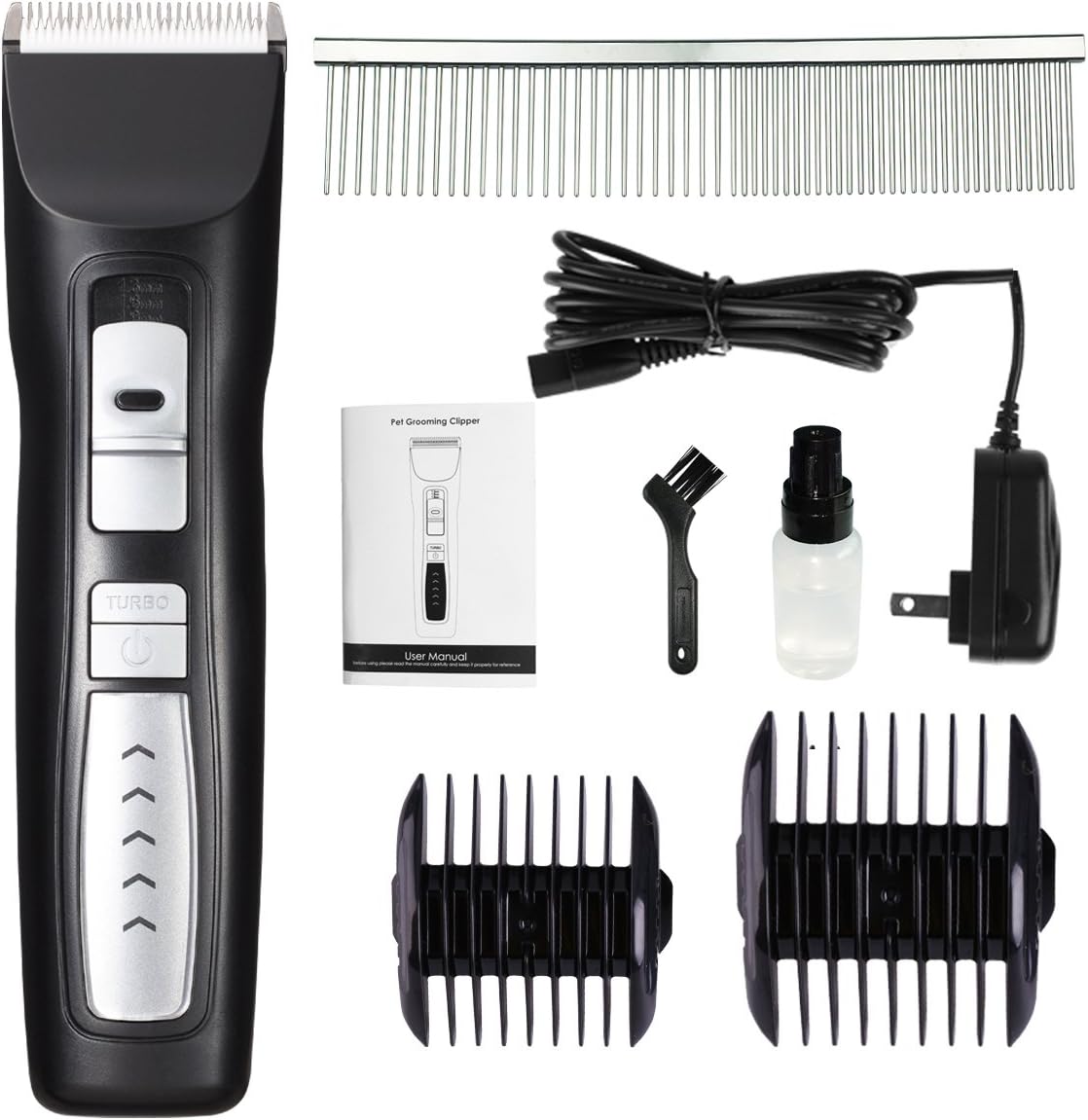 cyrico 2-Speed Professional Pet Clippers for Dogs Heavy Duty, Premium Pet Grooming Clippers Kit for Thick Coats Dogs/Cats Low Noise