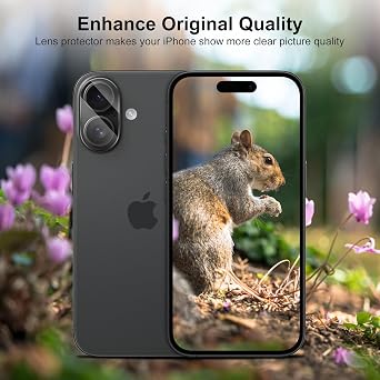 Camera Lens Protector (3 Pack) Compatible with iPhone 16 6.1