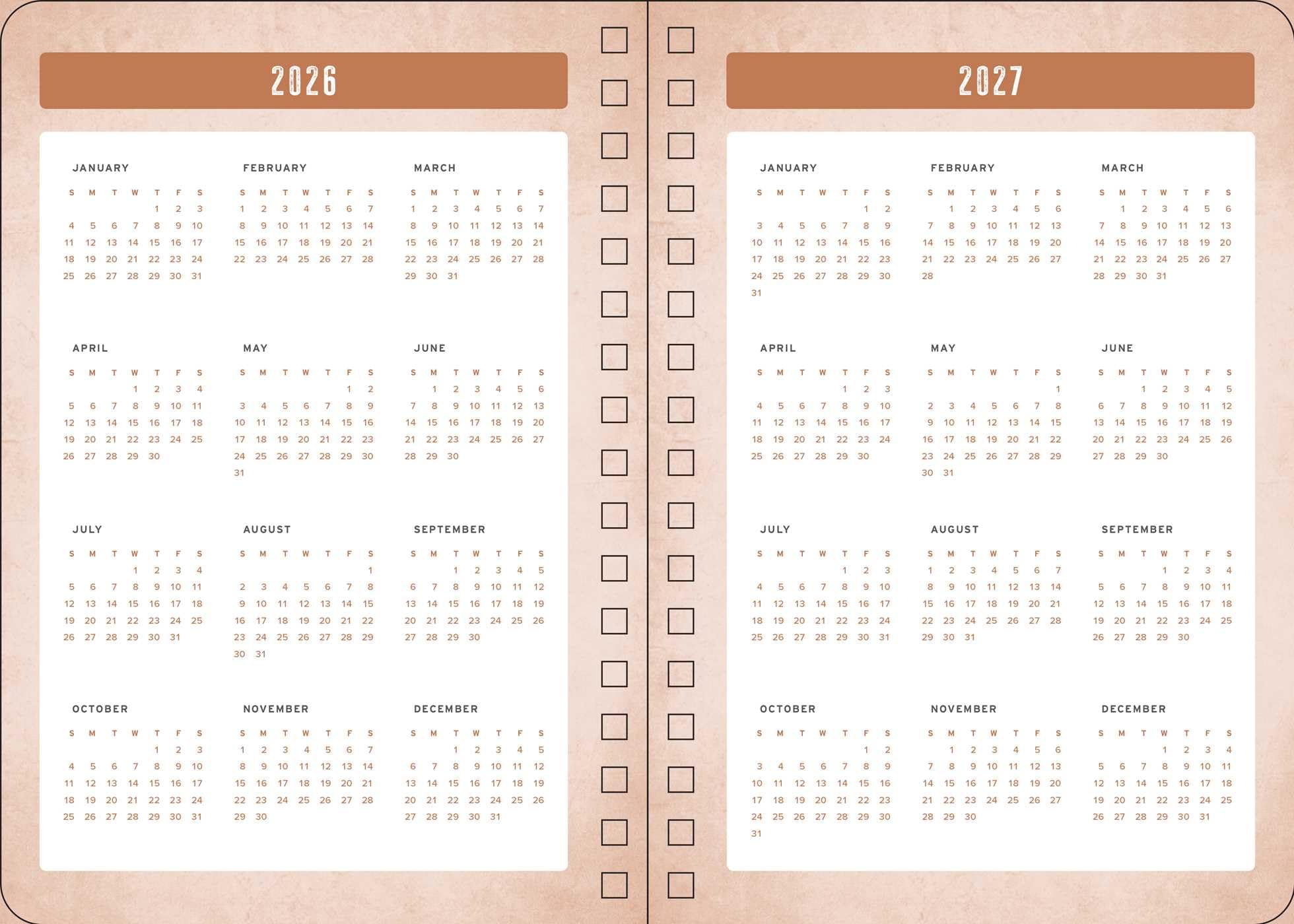 2026 Yellowstone: The Dutton Ranch 13-Month Weekly Planner