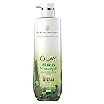 Olay Body Wash for Women, Wickedly Wonderful Elphabas Edition, Intensely Hydrating & Renewing, Pro-Hyaluronic Acid Serum with Vitamin B3, For All Skin Types, Cashmere Woods & Lime Scent, 20 fl oz