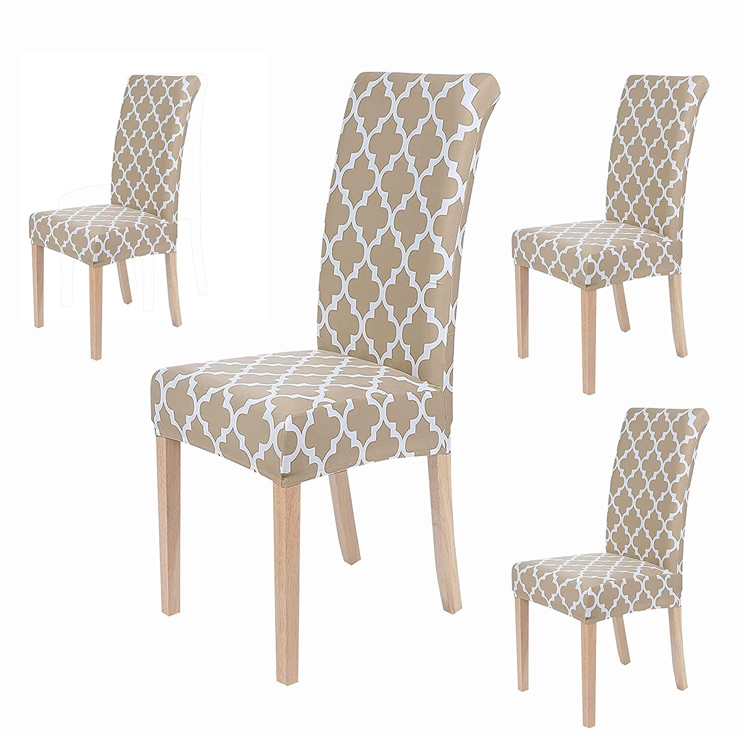 Gold Stretch Chair Covers - Set of 4 -13