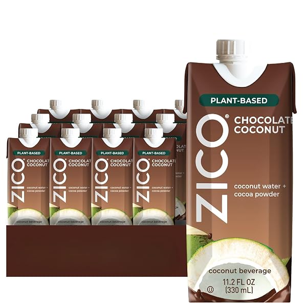 Zico Chocolate Coconut Water, Dairy-free, Plant-based, tastes like Chocolate Milk