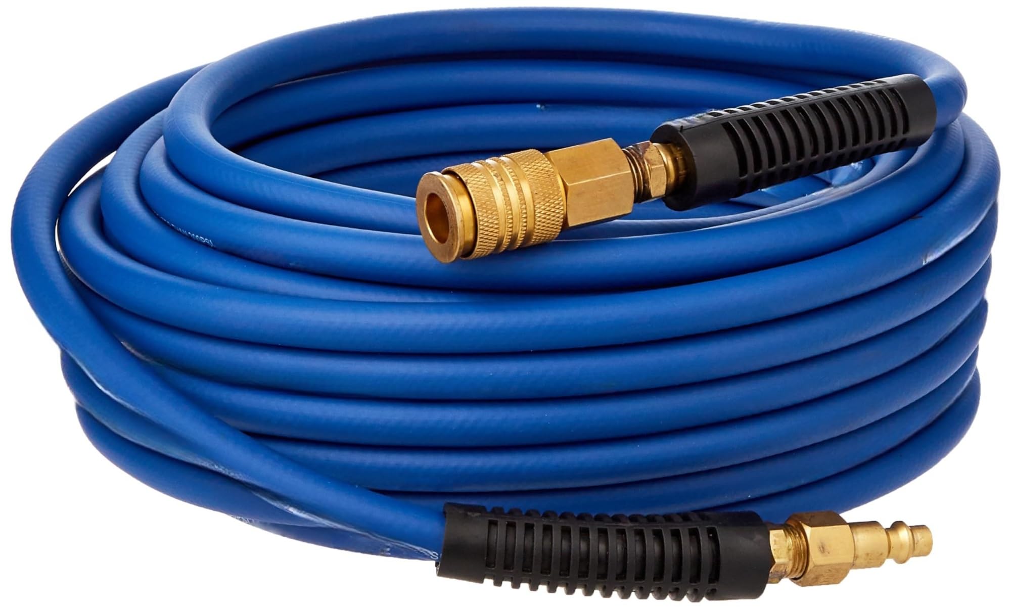 THE WHITE SHOP50' Rubber Hybrid Air Hose with Brass Industrial Fitting and Universal Quick Connect Coupler