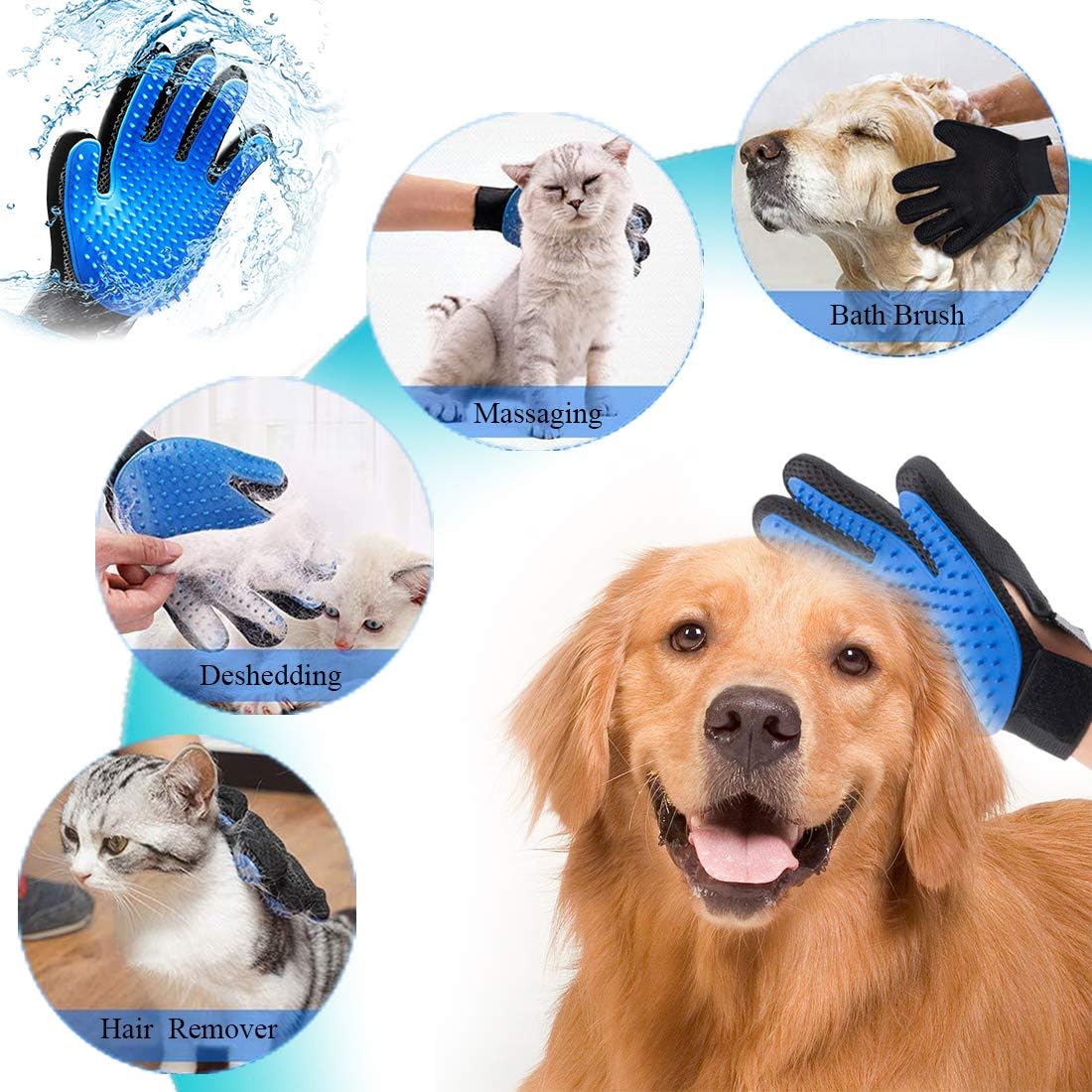 aenamer fusselburste tierhaare und haustier burstenhandschuh 3 pack hund katzen haustierhaar fusselrolle handschuh burste fur kleidung mobel bettwasche couch amazon de haustier